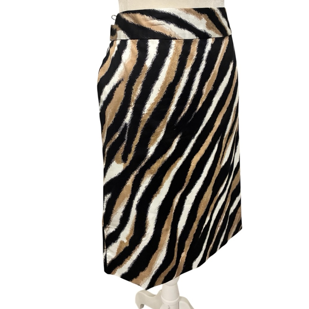 Talbots Zebra Print Pencil Skirt - Black, White, Tan WORN ONCE